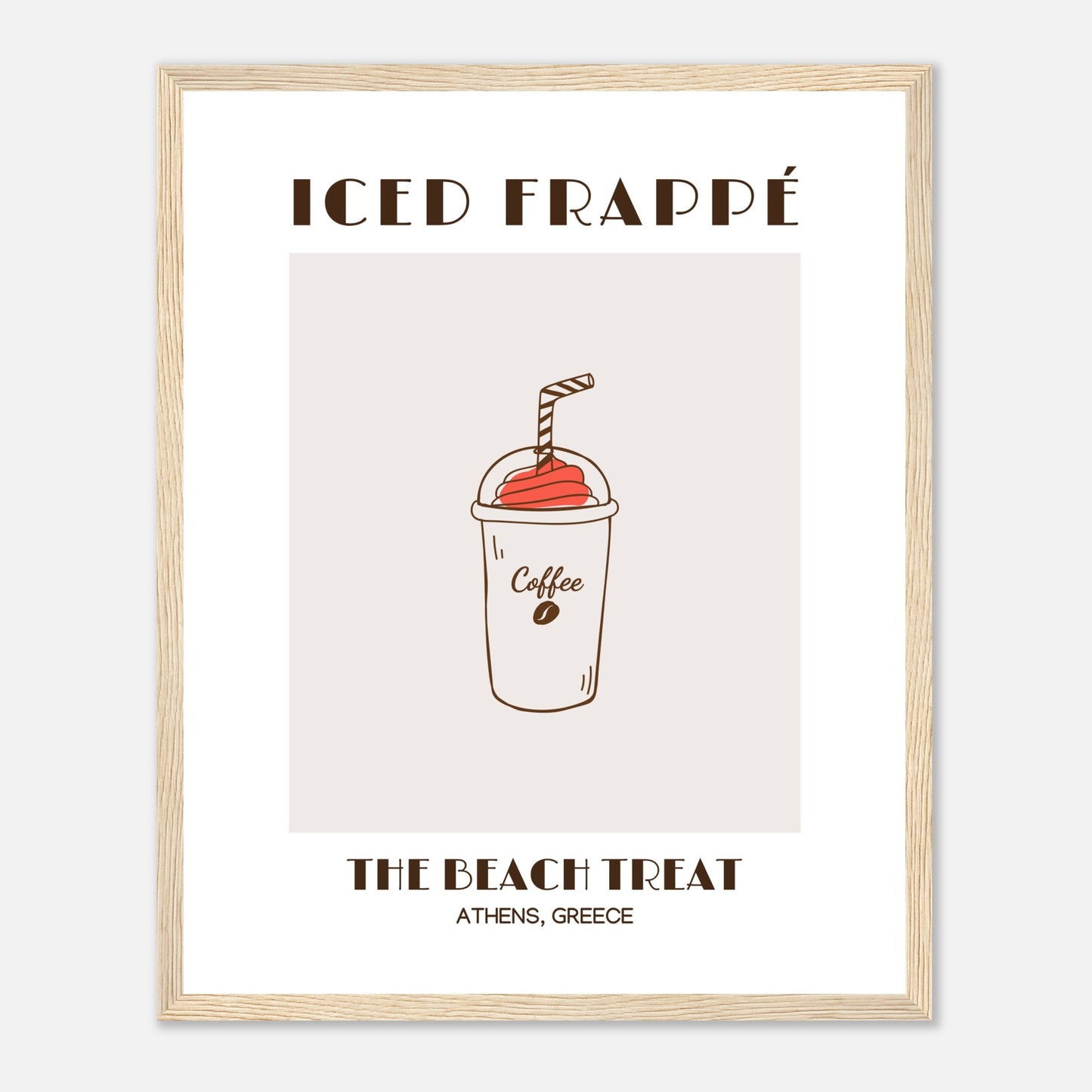 Iced Frappé: A Beach Coffee Treat