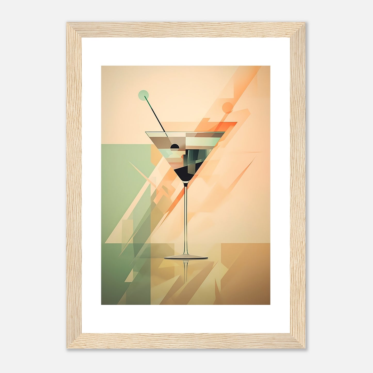 Geometric Martini Symphony: Artistry in Every Sip