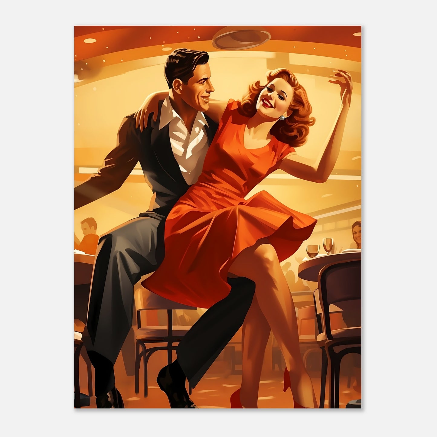 Retro Harmony: Dancing in the Diner