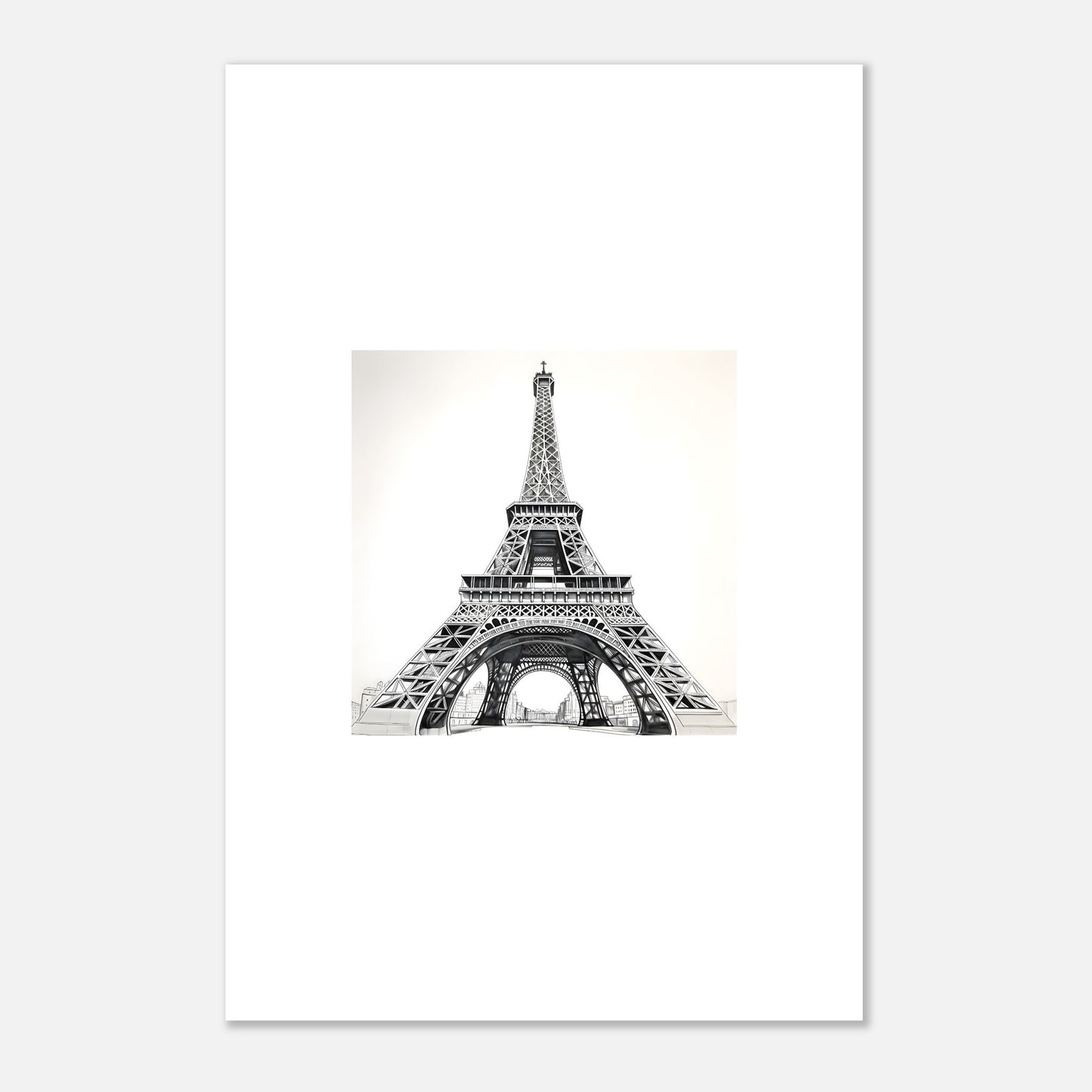 Dessin détaillé de la Tour Eiffel 