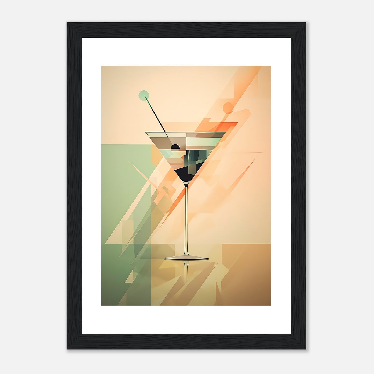 Geometric Martini Symphony: Artistry in Every Sip