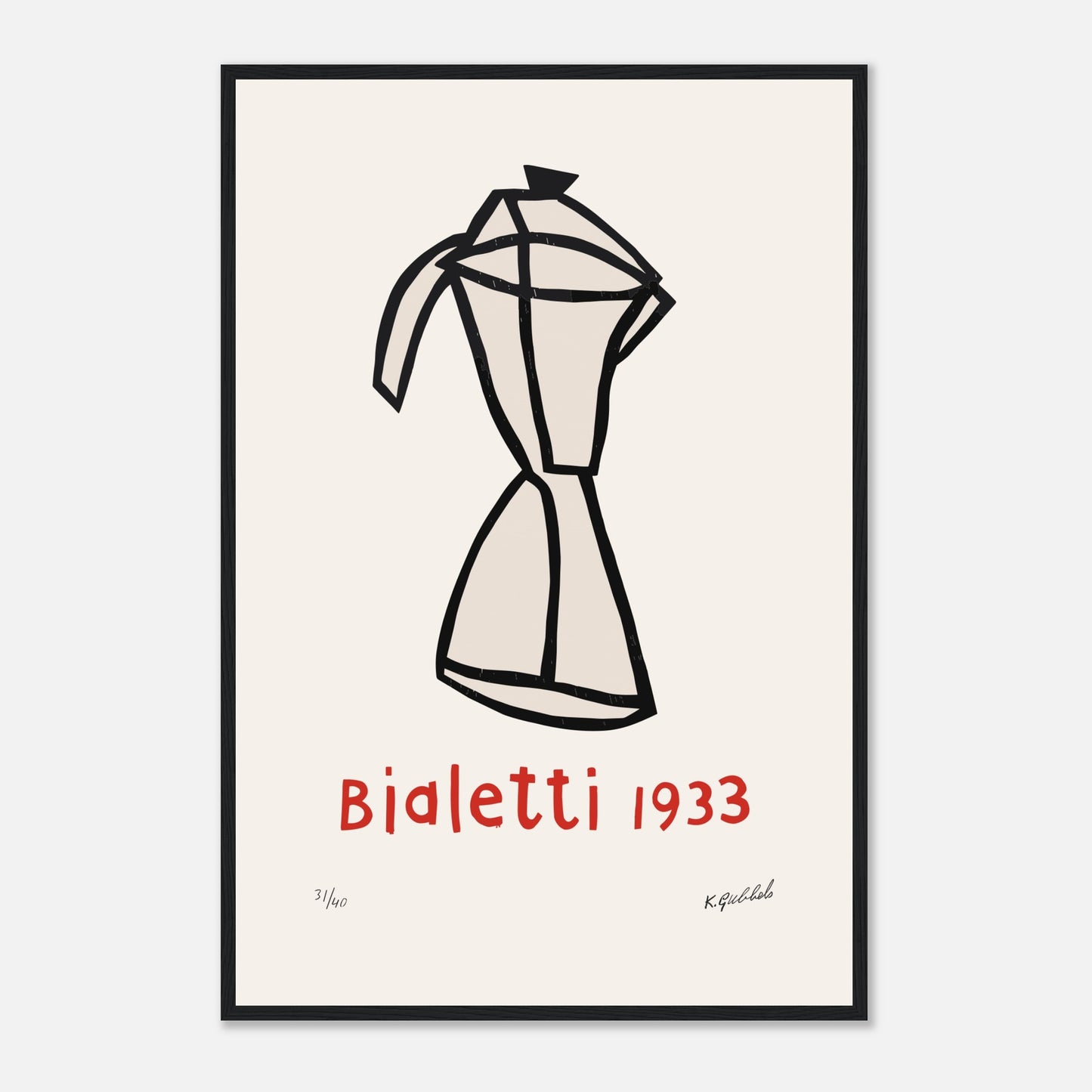 Bialetti 1933 par Klaas Gubbels, représentation originale