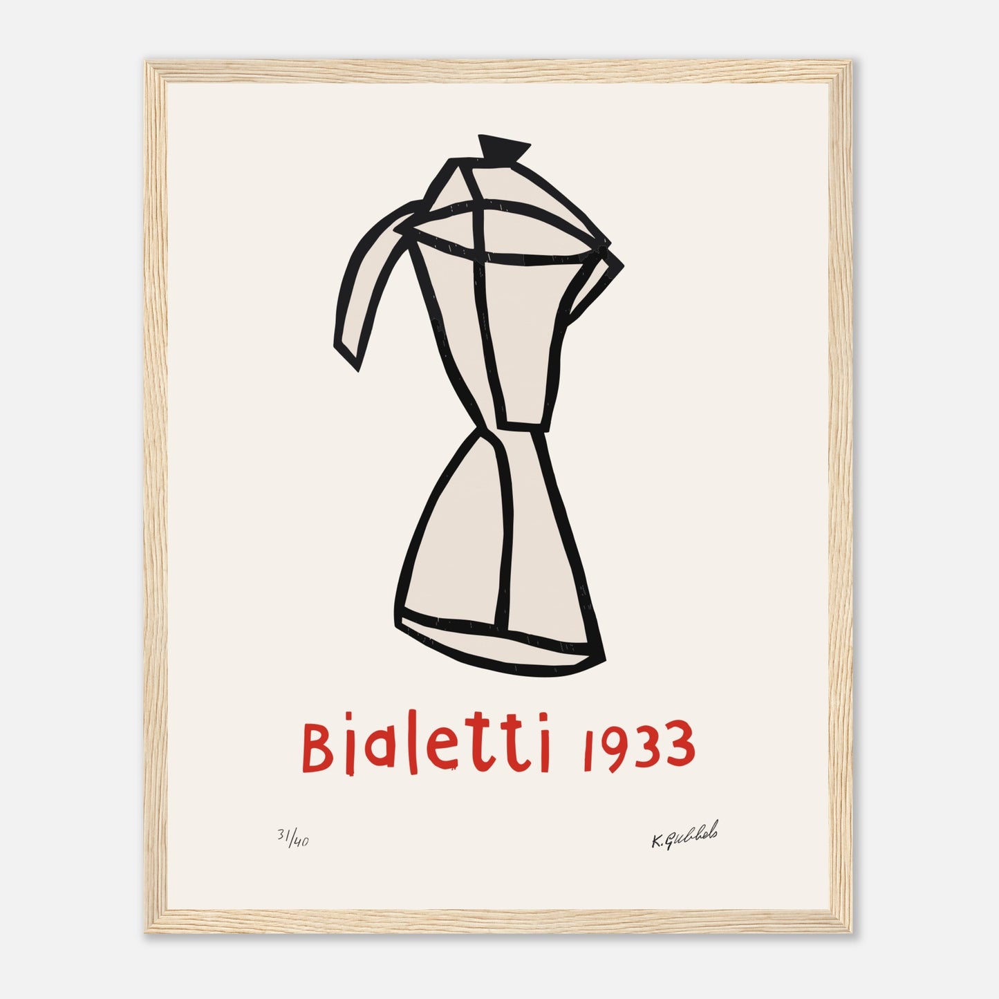 Bialetti 1933 par Klaas Gubbels, représentation originale