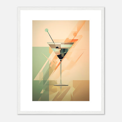 Geometric Martini Symphony: Artistry in Every Sip