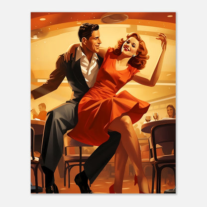 Retro Harmony: Dancing in the Diner