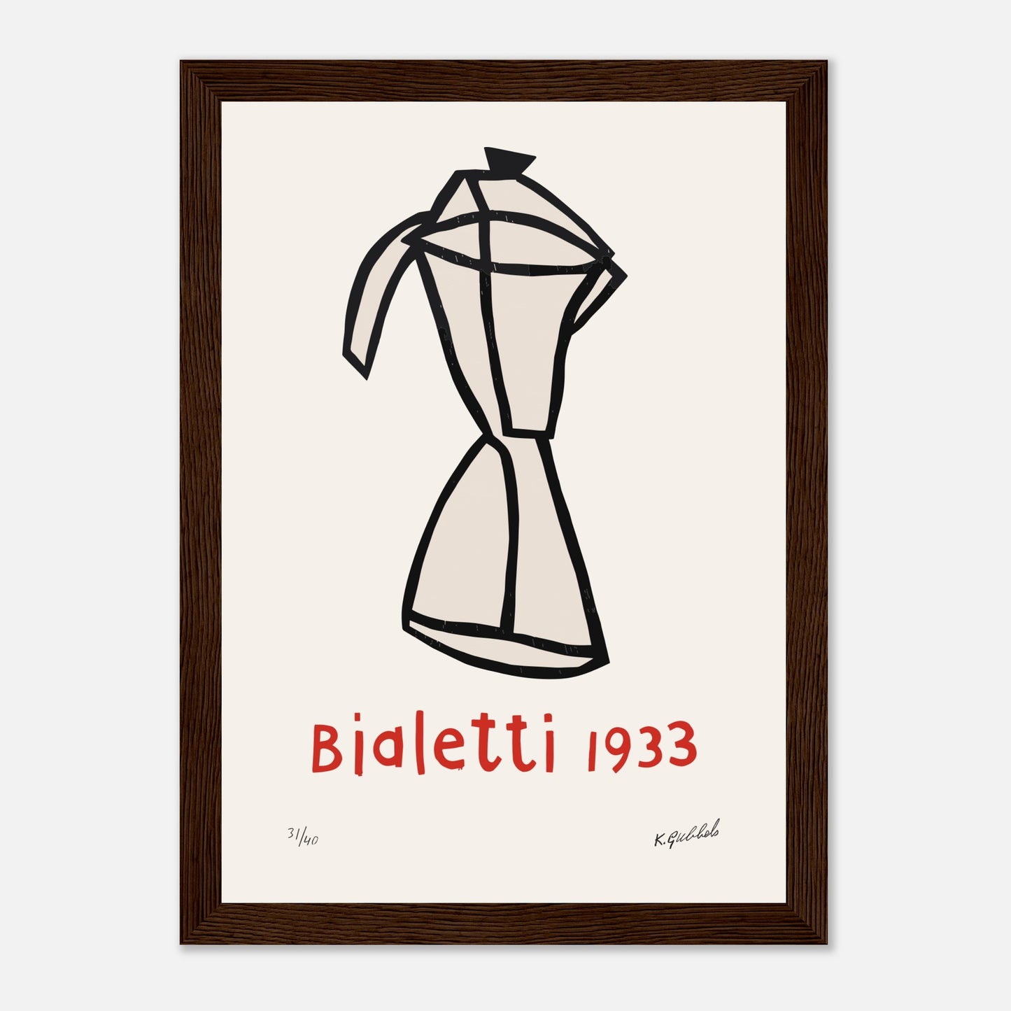 Bialetti 1933 par Klaas Gubbels, représentation originale