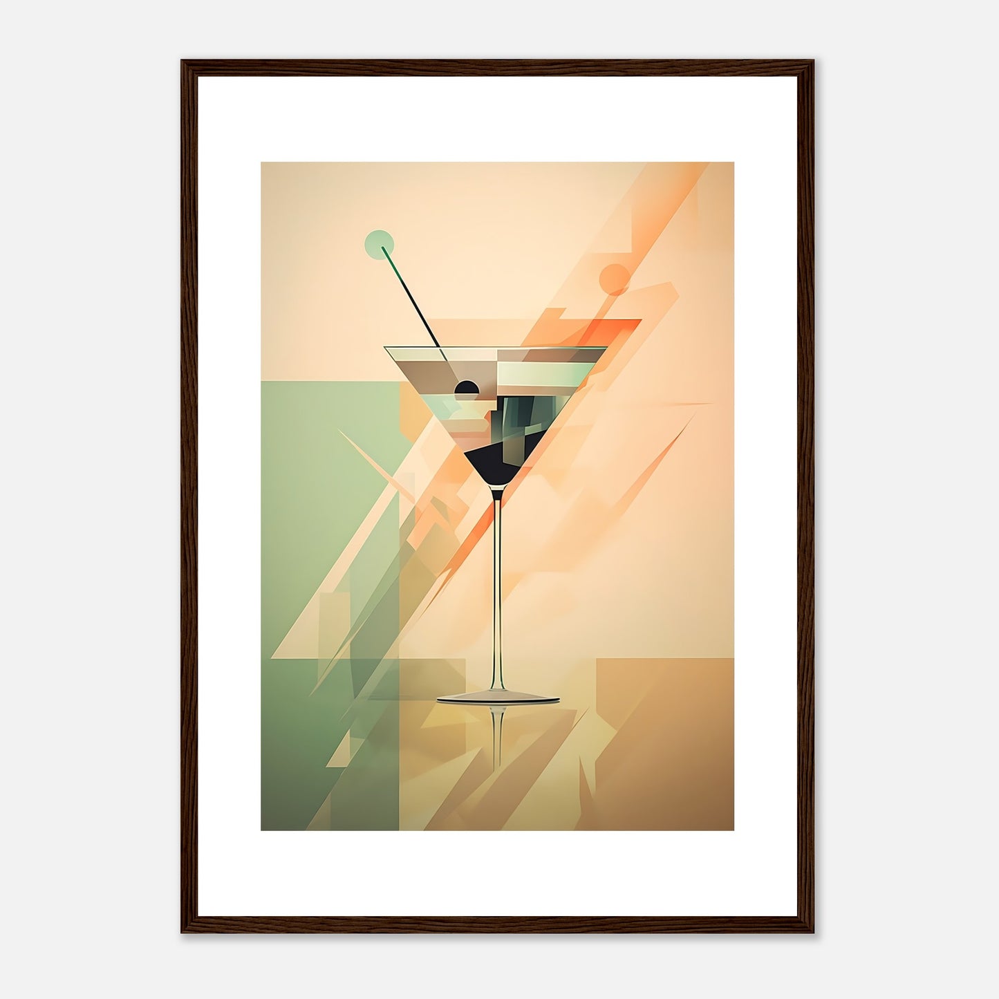 Geometric Martini Symphony: Artistry in Every Sip