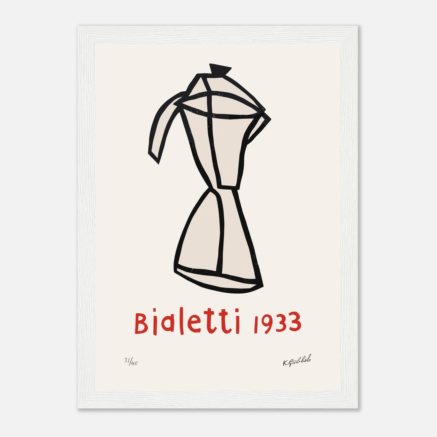 Bialetti 1933 par Klaas Gubbels, représentation originale