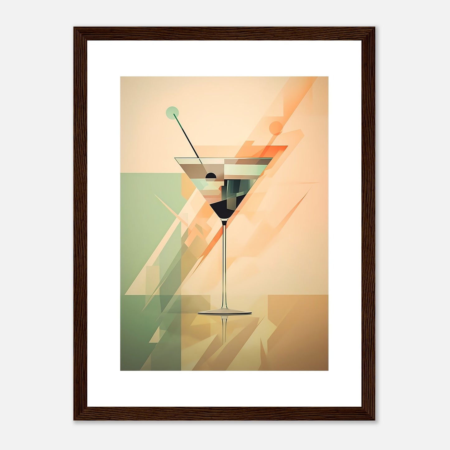 Geometric Martini Symphony: Artistry in Every Sip