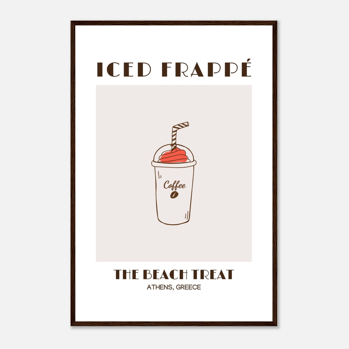 Iced Frappé: A Beach Coffee Treat