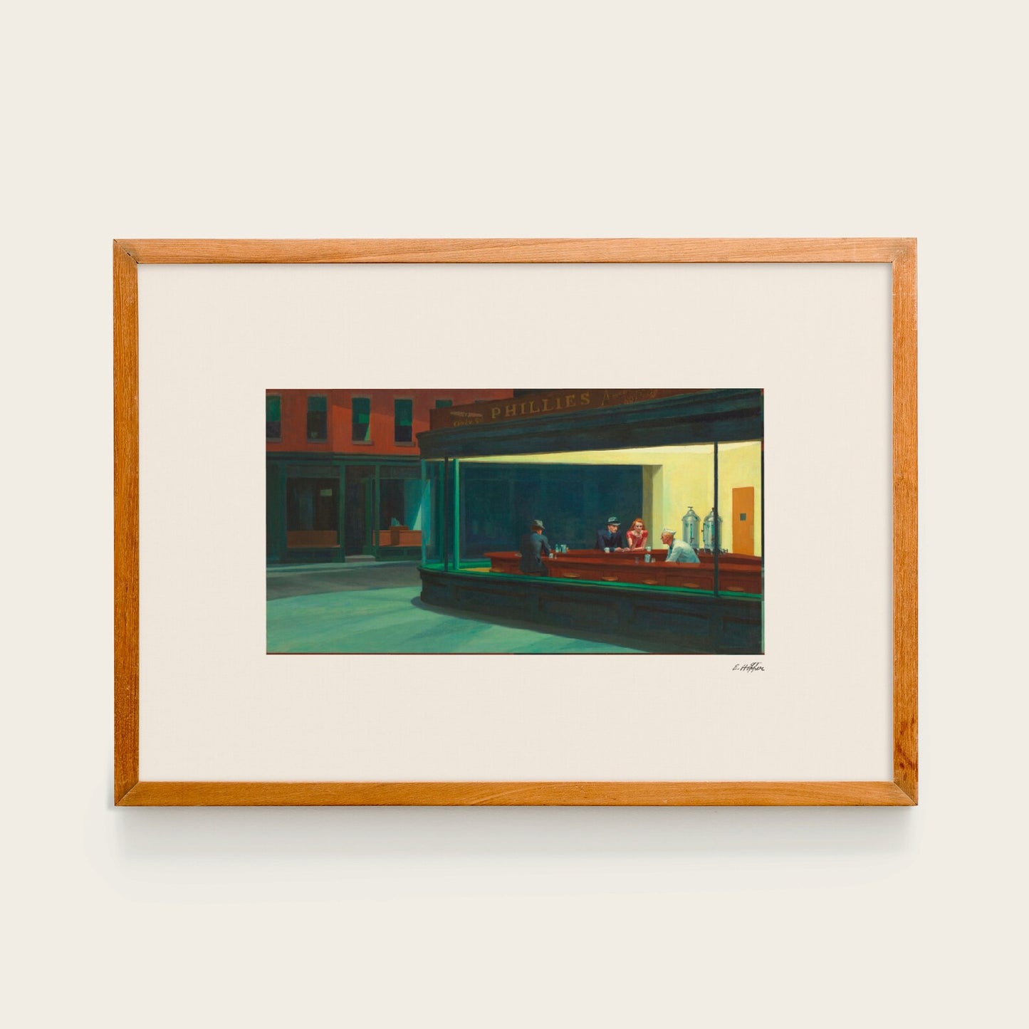 Edward Hopper, Nighthawks, 1942 (com passaporte, Passepartout)