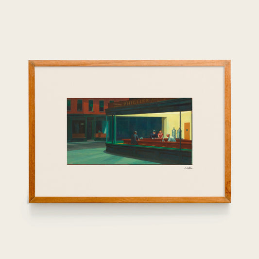 Edward Hopper, Nighthawks, 1942 (with Passport, Passepartout)