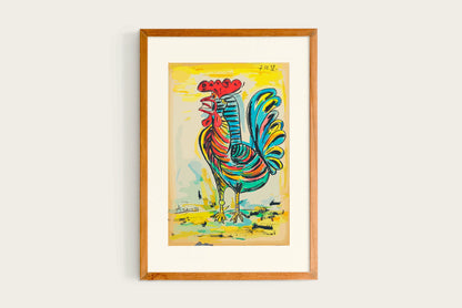 Pablo Picasso, Rooster. Watercolor and charcoal